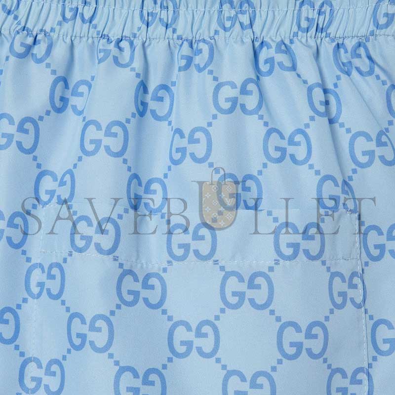 GUCCI PRINTED POPLIN TECH SWIM SHORTS 815602